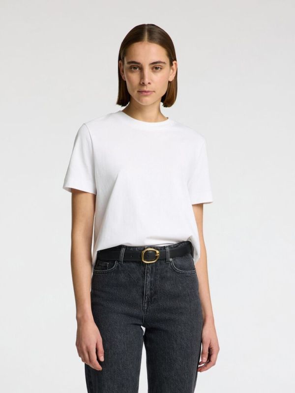 Selected Femme Feline Leather Belt Black  (16097334 black) - Caramel (Sint-Job-in-’t-Goor)