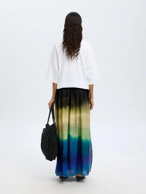 Selected Femme Vilmi HW Maxi Slit Skirt Chestnut  (16097918 chestnut) - Caramel (Sint-Job-in-’t-Goor)