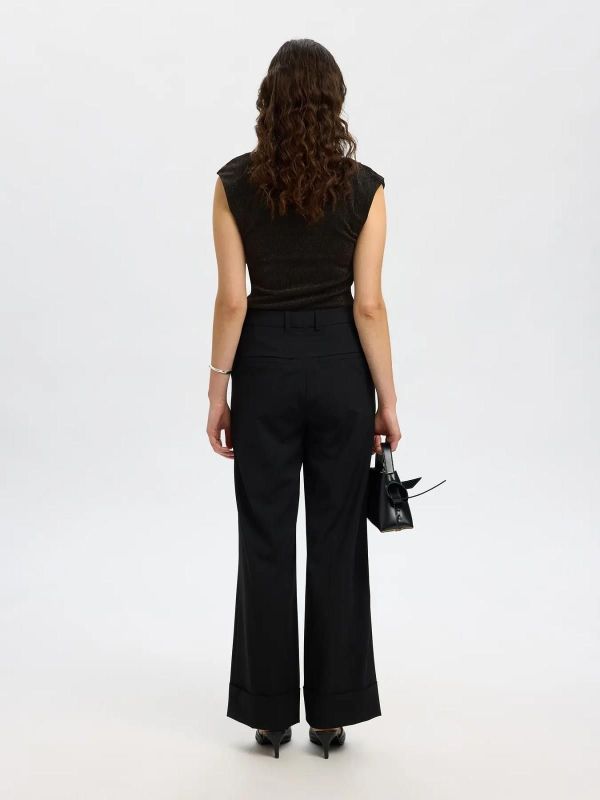Selected Femme Anja SL Slim Top Delicioso  (16098959 DELICIOSO) - Caramel (Sint-Job-in-’t-Goor)
