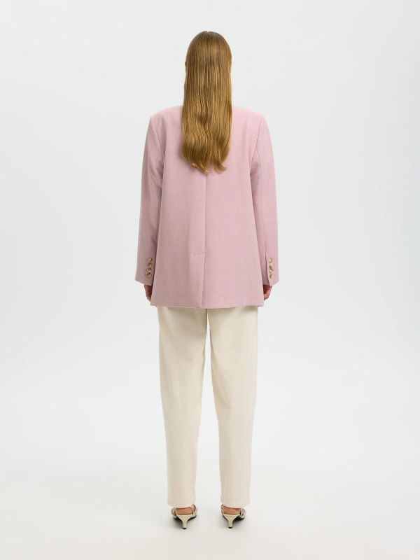 SLW Rita LS Relaxed Blazer Bleached Mauve  (16094205 Bleached Mauve) - Caramel (Sint-Job-in-’t-Goor)