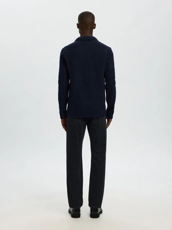 Selected Homme Nealy LS Knit Workwear Cardigan Sky Captain  (16098580 sky captain) - Caramel (Sint-Job-in-’t-Goor)