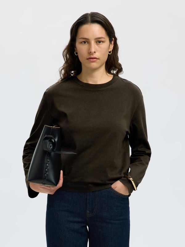 SLW Essential LS Boxy Tee Delicioso  (16092523 DELICIOSO) - Caramel (Sint-Job-in-’t-Goor)