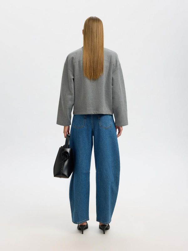 SLF Fari Gia LS Polo Sweat Medium Grey Melange  (16099513) - Caramel (Sint-Job-in-’t-Goor)