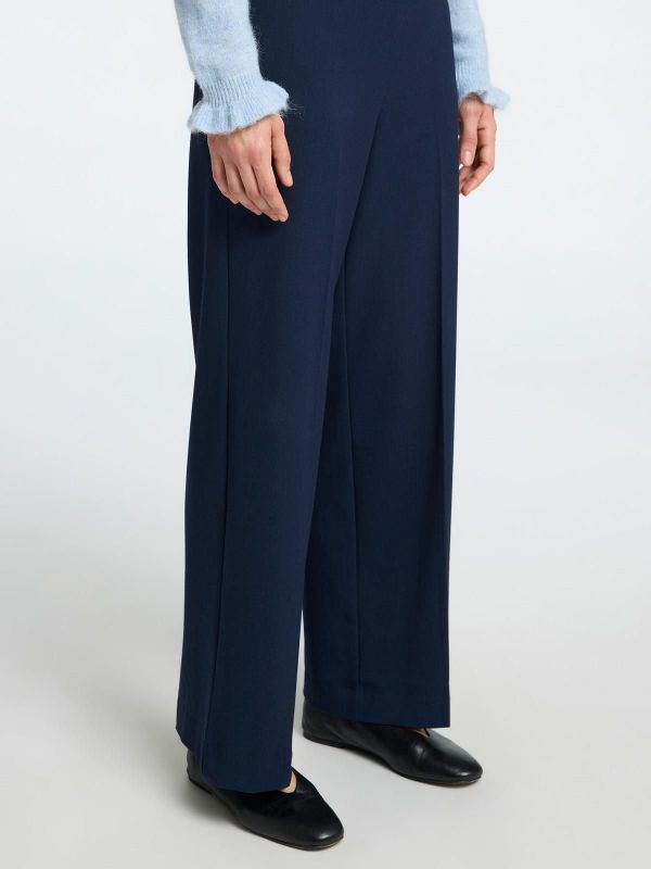 SLF Emma-Tara MW Wide Pant Dark Sapphire Melange 