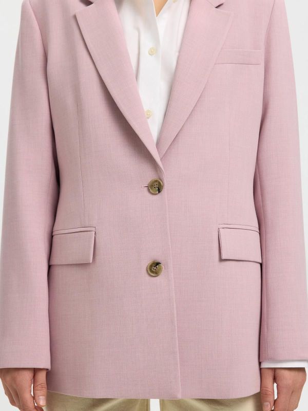 SLF Rita LS Classic Blazer Bleached Mauve Melange  (16094203 BLEACHED MAUVE) - Caramel (Sint-Job-in-’t-Goor)
