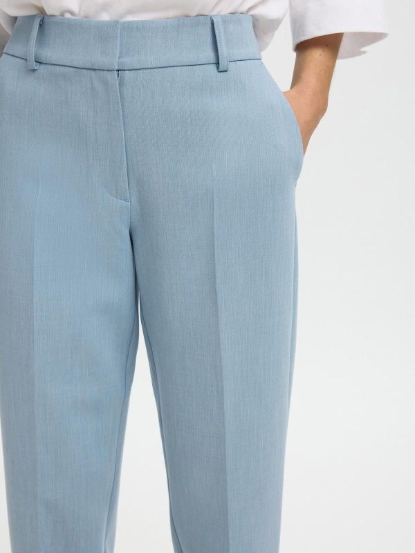 SLF Rita-Ria MW Cropped Pant Dust Blue Melange  (16094207 DUSTY BLUE) - Caramel (Sint-Job-in-’t-Goor)