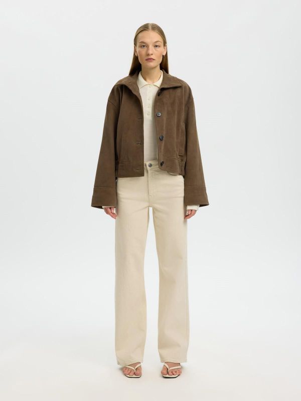 SLF Wide Bea-Kori HW Jeans Ecru 