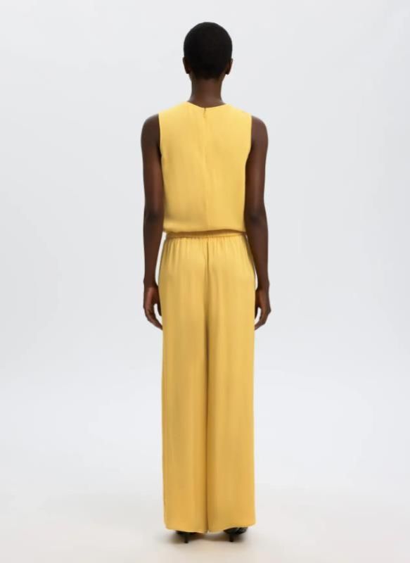 SLF Laura HW Slit Pant Ochre  (16101443 OCHRE) - Caramel (Sint-Job-in-’t-Goor)