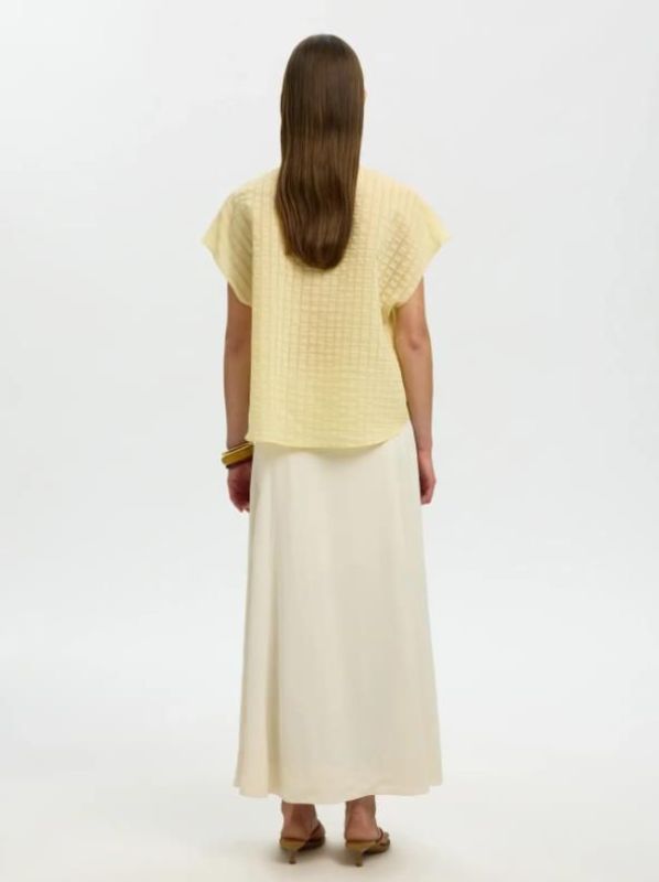 SLW Lilja Oversized SL Check Shirt Italian Straw  (16102697) - Caramel (Sint-Job-in-’t-Goor)