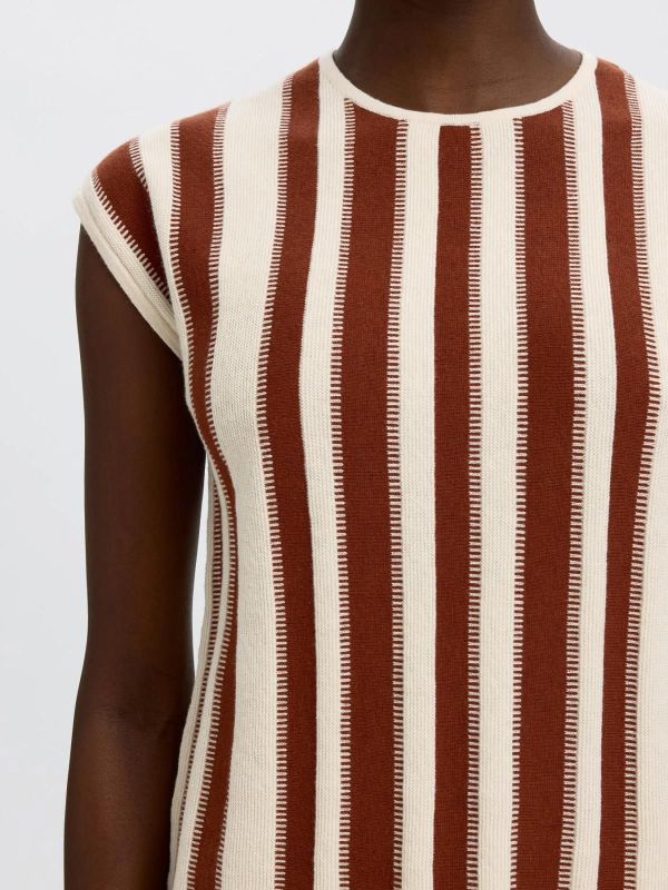 SLF Lina SL Knit O-Neck Birch/Cherry Mah  (16101323 BIRCH) - Caramel (Sint-Job-in-’t-Goor)