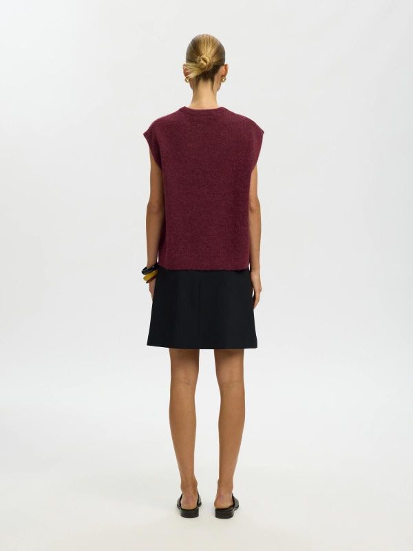 SLW Lulu SL Knit Vest Tawny Port  (16101706 tawny port) - Caramel (Sint-Job-in-’t-Goor)