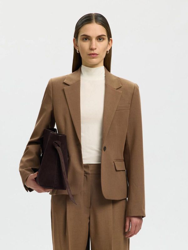 SLW Fitted Signe Blazer Toffee  (16101746 toffee ) - Caramel (Sint-Job-in-’t-Goor)