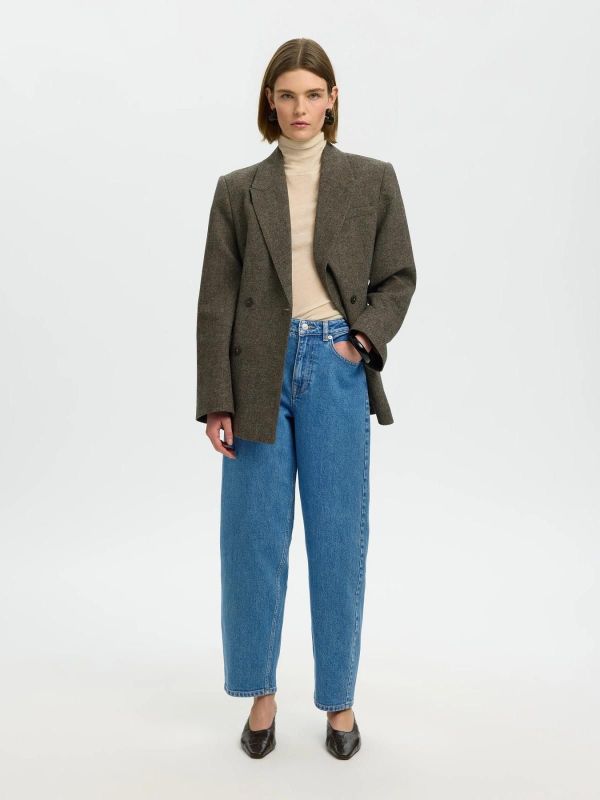 SLW Barrel Bea-Kori HW Jeans Medium Blue Dnim 