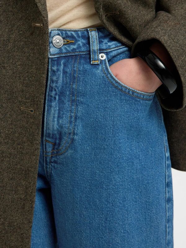 SLW Barrel Bea-Kori HW Jeans Medium Blue Dnim 