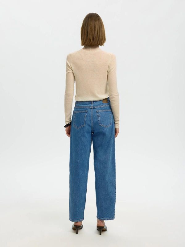 SLW Barrel Bea-Kori HW Jeans Medium Blue Dnim 