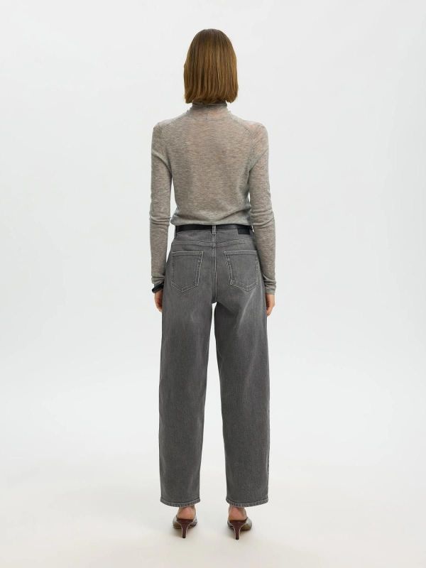 SLW Barrel Bea-Kori HW Jeans Medium Grey Denim 