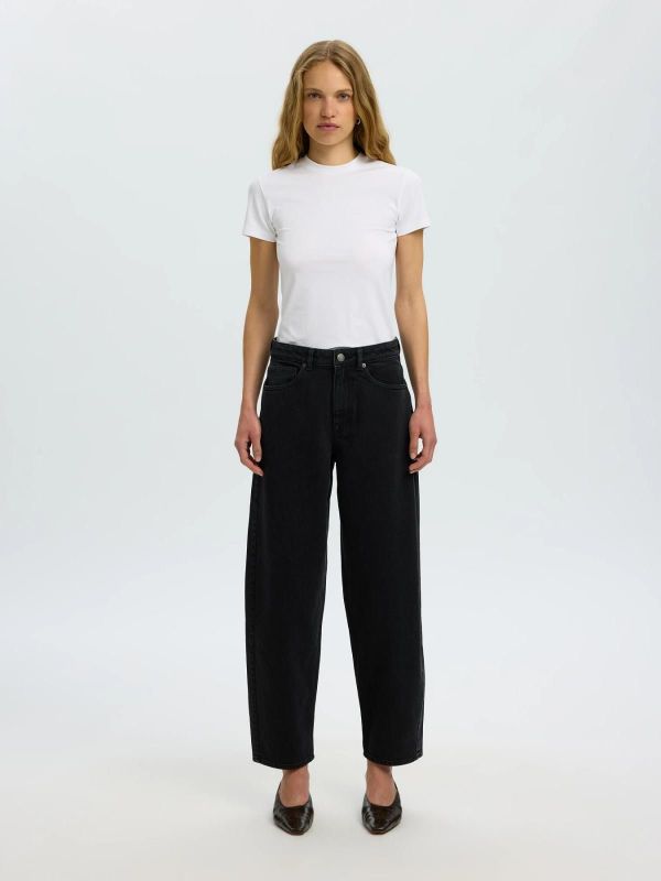 SLW Barrel Bea-Kori HW Jeans Black Denim 