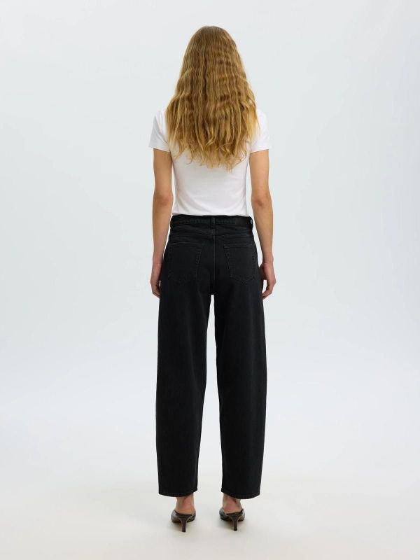SLW Barrel Bea-Kori HW Jeans Black Denim 