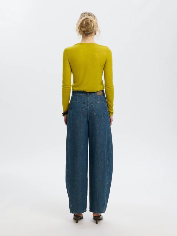 SLW Vendy LS Knit Wool O-Neck Avocado Oil  (16102091 avocado oil ) - Caramel (Sint-Job-in-’t-Goor)