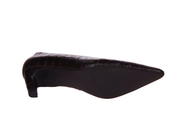 Selected Women SLW Ivy Leather Pump Delicioso Croco  (16102198 delicioso croco ) - Caramel (Sint-Job-in-’t-Goor)