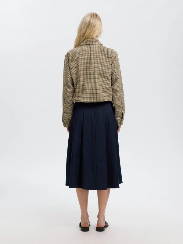 SLW Elara Relaxed Bomber Jacket Monks Robe Checks  (16102321 monks robe checks ) - Caramel (Sint-Job-in-’t-Goor)