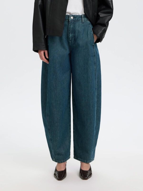 SLW Barrel Relaxed Bella HW Jeans Medium Blue Denim  (16102360 medium blue denim ) - Caramel (Sint-Job-in-’t-Goor)