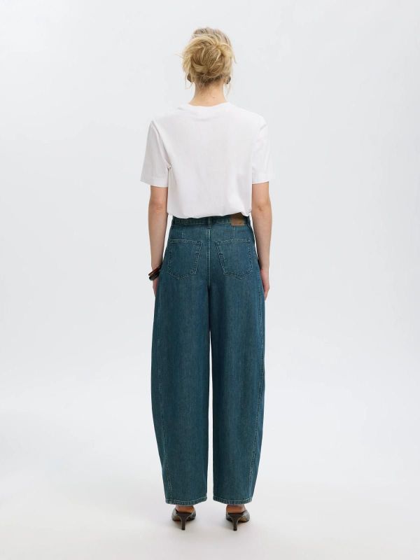 SLW Barrel Relaxed Bella HW Jeans Medium Blue Denim  (16102360 medium blue denim ) - Caramel (Sint-Job-in-’t-Goor)