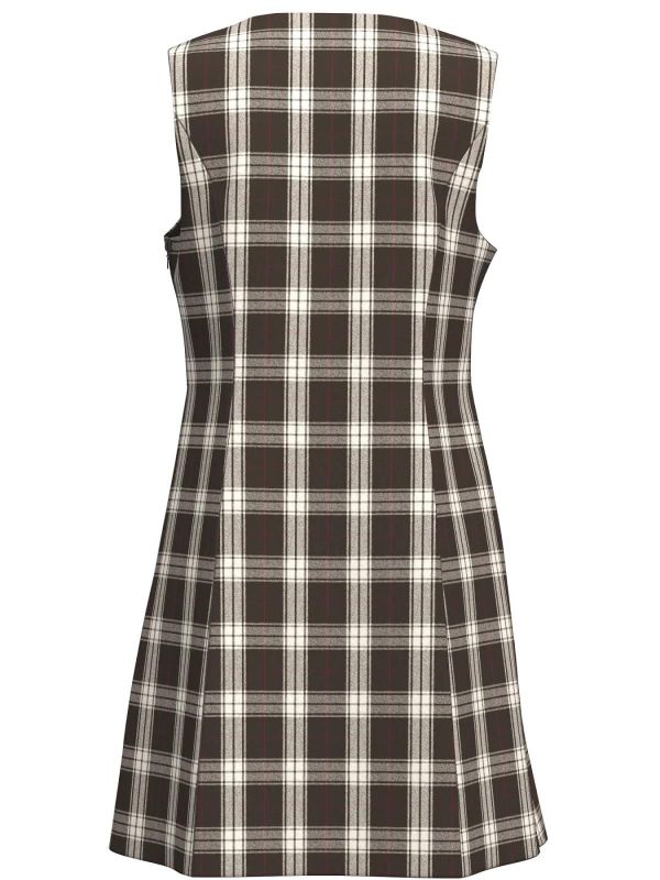 SLW Jaylen Mel Regular SL Short Dress Delicioso Checks  (16104278 delicioso checks) - Caramel (Sint-Job-in-’t-Goor)