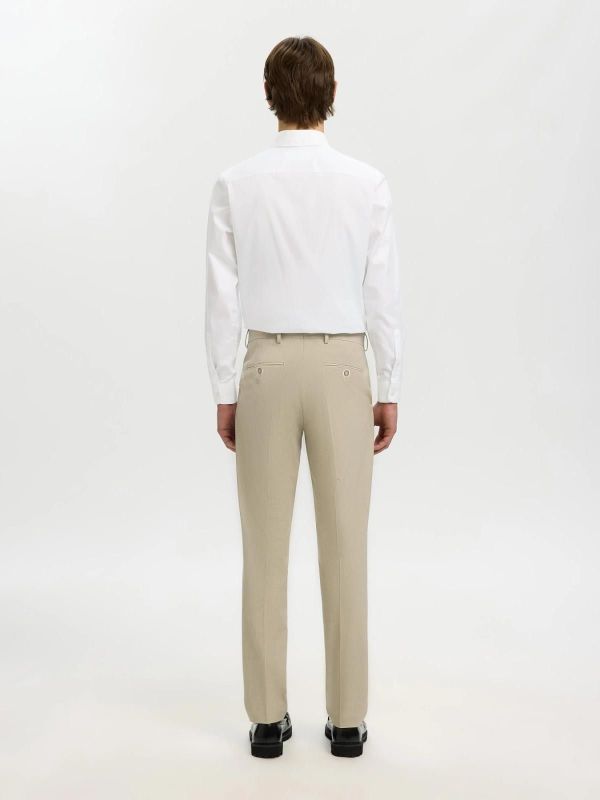 SLM Slim Filip Ethan Shirt LS Classic Bright White  (16080200 bright white) - Caramel (Sint-Job-in-’t-Goor)