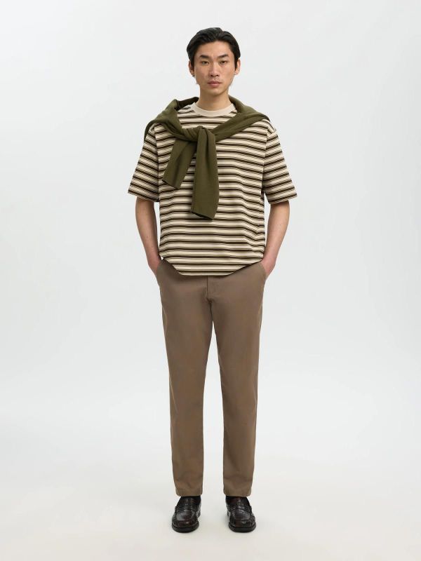 Selected M175-Slim New Miles Flex Pant Chocolate Chip 