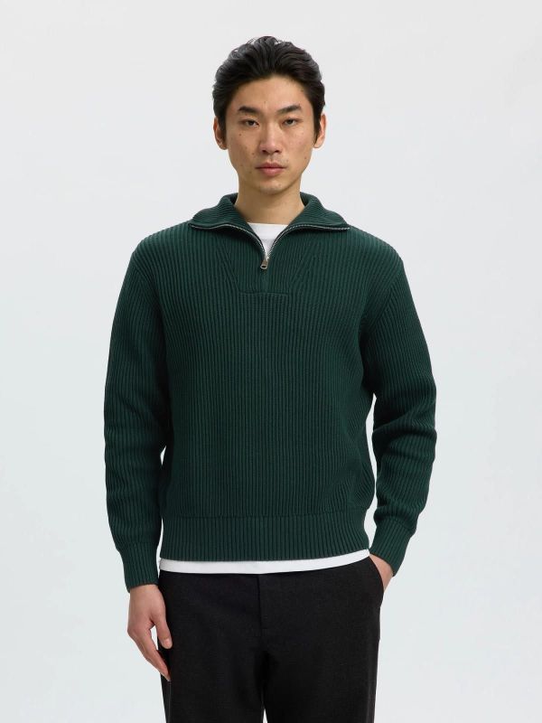SLM Dry LS Knit Half Zip Pine Grove  (16094566 pine grove ) - Caramel (Sint-Job-in-’t-Goor)