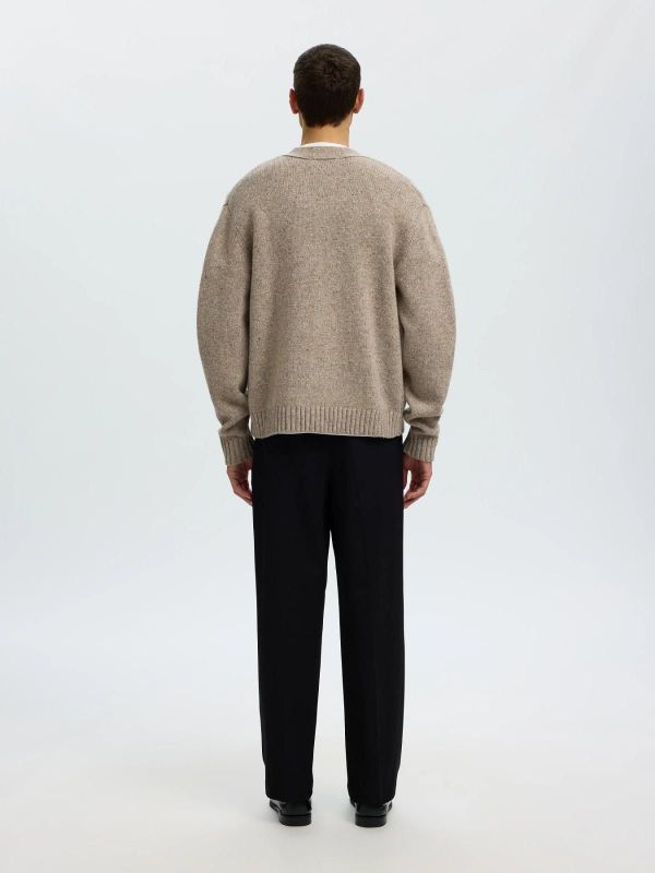 SLM Cody LS Knit Cardigan Oatmeal/Neps  (16095620 oatmeal neps) - Caramel (Sint-Job-in-’t-Goor)