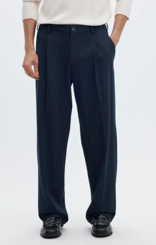 SLM 220 Loose Finn Flex Pants - Navy  (16097529 Navy Blazer) - Caramel (Sint-Job-in-’t-Goor)
