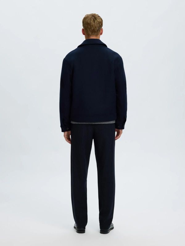 SLM Philip Wool Blend Jacket Sky Captain  (16097824 sky captain ) - Caramel (Sint-Job-in-’t-Goor)