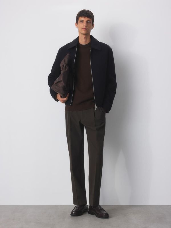 SLM Philip Wool Blend Jacket Delicioso - Donkerbruin  (16097824 delicioso) - Caramel (Sint-Job-in-’t-Goor)