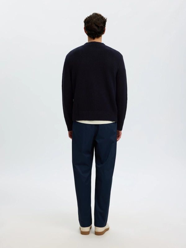 SLM Alex LS Knit Rlx Crew Neck Navy Blazer  (16101405 navy blazer) - Caramel (Sint-Job-in-’t-Goor)