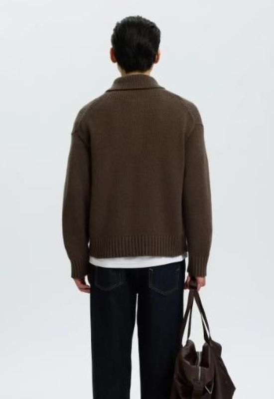 SLM Cody LS Knit Polo Collar Turkisch Coffee  (16101903 turkish coffee ) - Caramel (Sint-Job-in-’t-Goor)