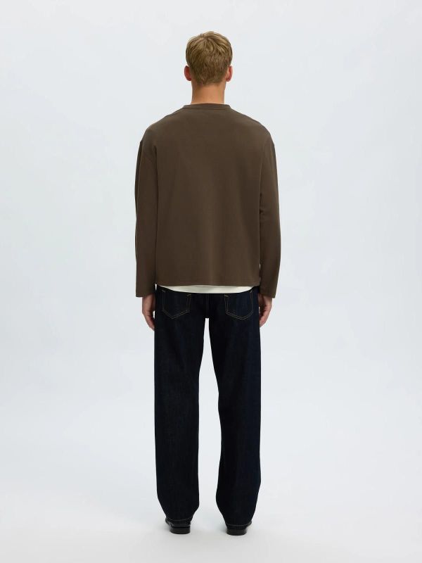 SLM Taj Heavy LS O-Neck Tee Turkish Coffee  (16102312 turkish coffee ) - Caramel (Sint-Job-in-’t-Goor)