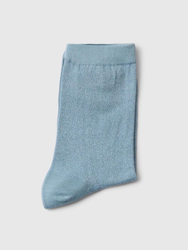 SLW Kim Sock Dusty Blue  (16089319 DUSTY BLUE) - Caramel (Sint-Job-in-’t-Goor)