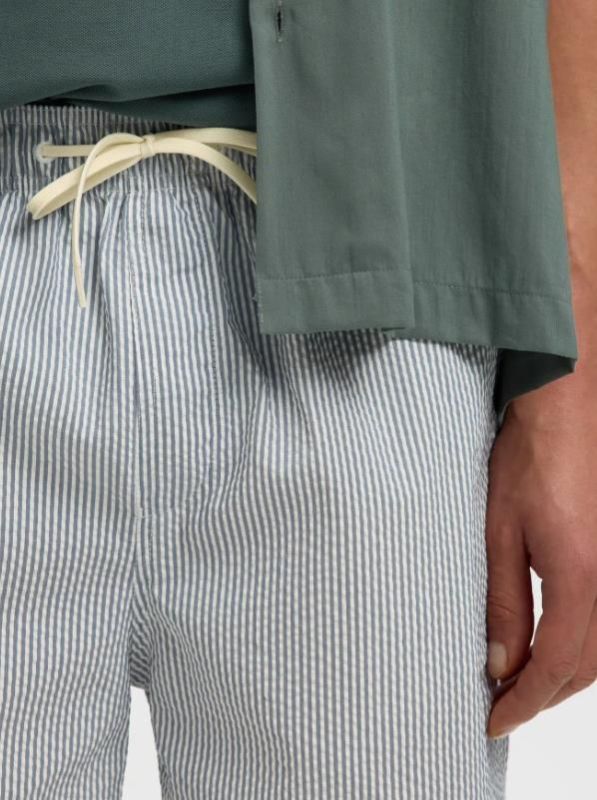 SLH Cooper Seersucker Swimshorts Blue Mirage/Egret  (16089429 Blue Mirage W. EGRET) - Caramel (Sint-Job-in-’t-Goor)