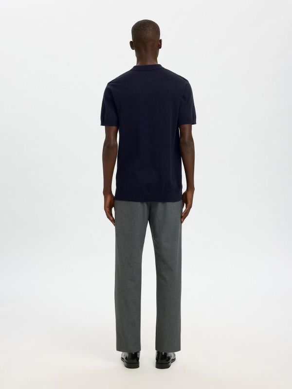 SLM Berg SS Knit Polo Navy Blazer  (16092437 NAVY BLAZER) - Caramel (Sint-Job-in-’t-Goor)