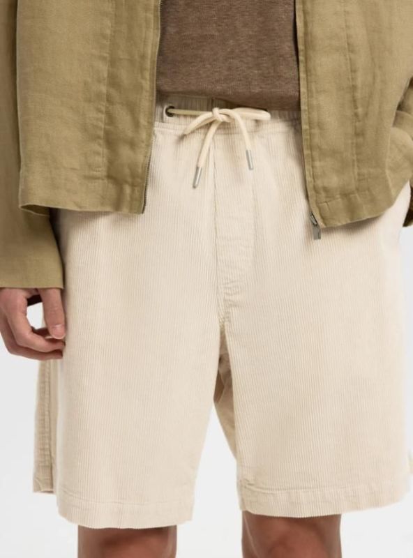 SLH Regular Jace Corduroy Shorts Fog  (16092728 Fog) - Caramel (Sint-Job-in-’t-Goor)