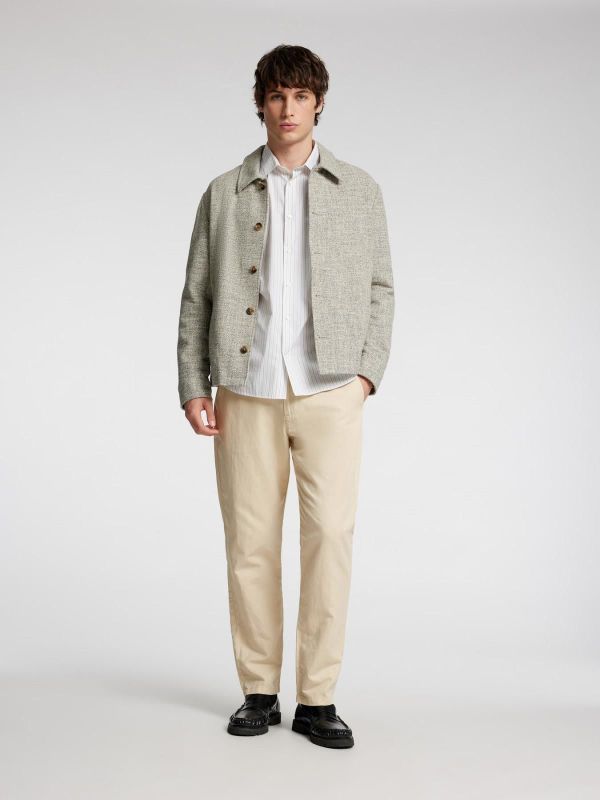 Selected Homme 196-Straight Pant Miles Linen Blend Oatmeal 