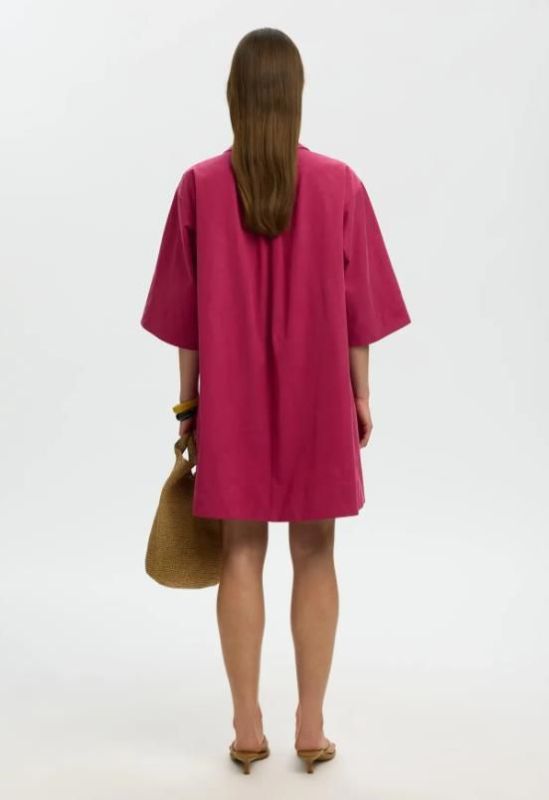 SLF Talia Oversize 3/4 Short Dress Anemmone  (16098701 ANEMMONE) - Caramel (Sint-Job-in-’t-Goor)