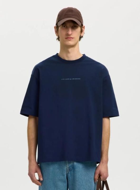 SLH Relax Norman License SS Tee Ocean Cavern  (16101616 Ocean Cavern) - Caramel (Sint-Job-in-’t-Goor)