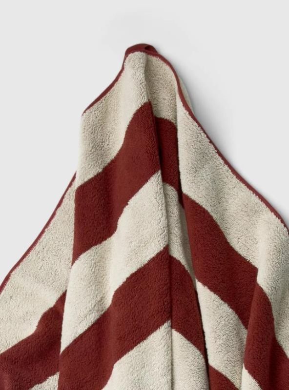 SLH Gio Towel Birch Stripes  (16101661 Birch Stripes) - Caramel (Sint-Job-in-’t-Goor)