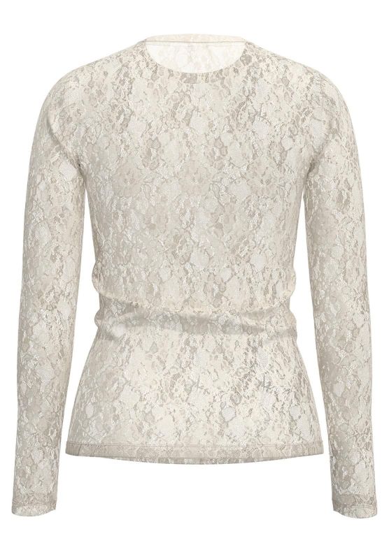 SLF Mista LS O-Neck Top Egret  (16101951 EGRET) - Caramel (Sint-Job-in-’t-Goor)