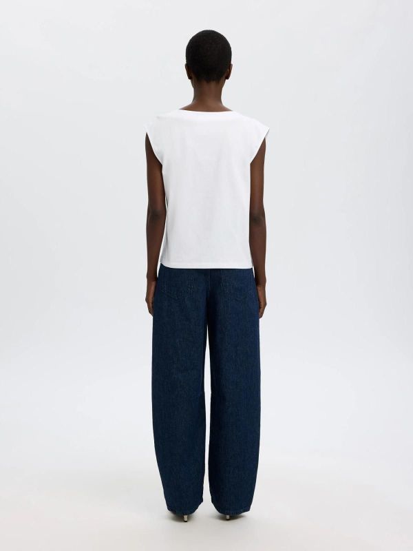 SLF Calli SL Top Bright White  (16101452 BRIGHT WHITE) - Caramel (Sint-Job-in-’t-Goor)
