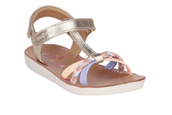 Shoopom Goa Salome Sandaal Goud  (GOA SALOME PLATINE MULTI) - Caramel (Sint-Job-in-’t-Goor)