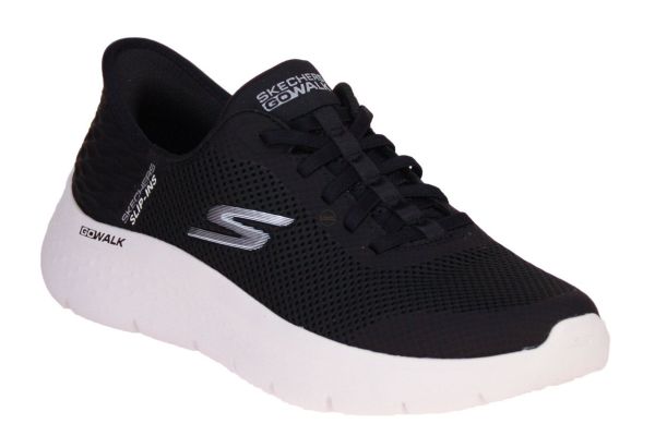 Skechers Slip-Ins Go Walk Flex Black/White Sneaker  (124836-BKW) - Caramel (Sint-Job-in-’t-Goor)